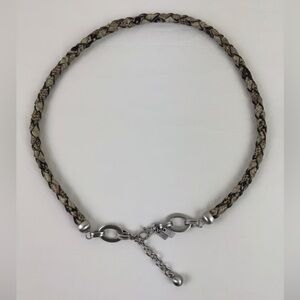 Chico's Vintage Snake-Print Braided Rope Chain Belt